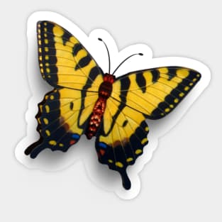 Real Butterfly Yellow Sticker